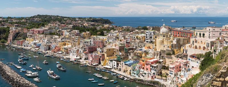 Corricella harbour on Procida island